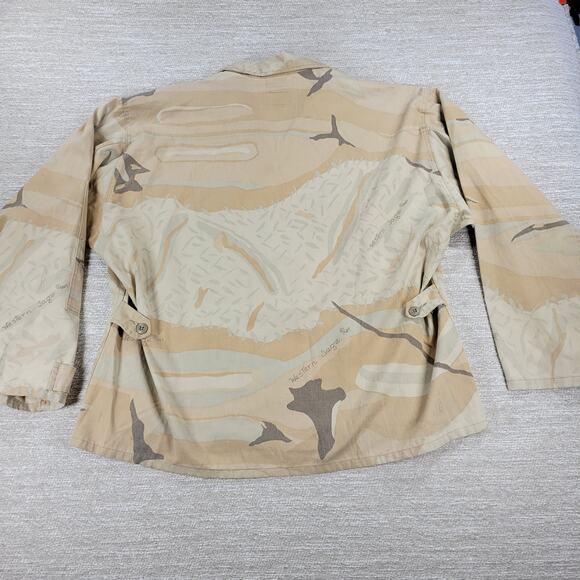 VTG Cabelas Western Sage Combat Coat Mens 2XL Tan Pink Military Jacket Hunt 87' - Picture 3 of 16